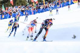 21.01.2024, Antholz, Italy (ITA): Lena Haecki-Gross (SUI), Vanessa Voigt (GER), (l-r) - IBU World Cup Biathlon, mass women, Antholz (ITA). www.nordicfocus.com. © Manzoni/NordicFocus. Every downloaded picture is fee-liable.