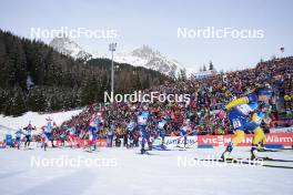 21.01.2024, Antholz, Italy (ITA): Jessica Jislova (CZE), Anamarija Lampic (SLO), Linn Persson (SWE), (l-r) - IBU World Cup Biathlon, mass women, Antholz (ITA). www.nordicfocus.com. © Thibaut/NordicFocus. Every downloaded picture is fee-liable.
