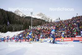 21.01.2024, Antholz, Italy (ITA): Sophie Chauveau (FRA), Linn Persson (SWE), Juni Arnekleiv (NOR), (l-r) - IBU World Cup Biathlon, mass women, Antholz (ITA). www.nordicfocus.com. © Thibaut/NordicFocus. Every downloaded picture is fee-liable.