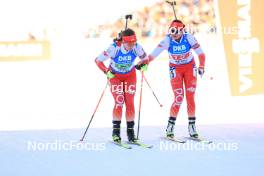 20.01.2024, Antholz, Italy (ITA): Anna Maka (POL), Joanna Jakiela (POL), (l-r) - IBU World Cup Biathlon, mixed relay, Antholz (ITA). www.nordicfocus.com. © Manzoni/NordicFocus. Every downloaded picture is fee-liable.