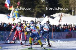 20.01.2024, Antholz, Italy (ITA): Tamara Steiner (AUT), Dorothea Wierer (ITA), (l-r) - IBU World Cup Biathlon, mixed relay, Antholz (ITA). www.nordicfocus.com. © Thibaut/NordicFocus. Every downloaded picture is fee-liable.