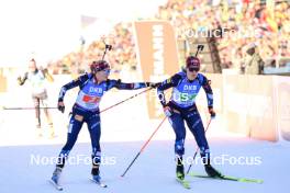 20.01.2024, Antholz, Italy (ITA): Juni Arnekleiv (NOR), Karoline Offigstad Knotten (NOR), (l-r) - IBU World Cup Biathlon, mixed relay, Antholz (ITA). www.nordicfocus.com. © Manzoni/NordicFocus. Every downloaded picture is fee-liable.