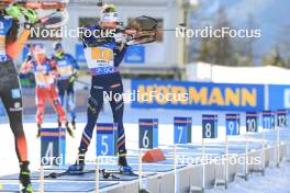 20.01.2024, Antholz, Italy (ITA): Eric Perrot (FRA) - IBU World Cup Biathlon, mixed relay, Antholz (ITA). www.nordicfocus.com. © Manzoni/NordicFocus. Every downloaded picture is fee-liable.