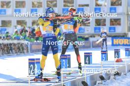 20.01.2024, Antholz, Italy (ITA): Jesper Nelin (SWE) - IBU World Cup Biathlon, mixed relay, Antholz (ITA). www.nordicfocus.com. © Manzoni/NordicFocus. Every downloaded picture is fee-liable.