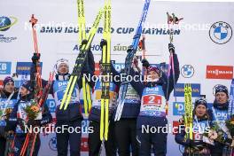 20.01.2024, Antholz, Italy (ITA): Johannes Thingnes Boe (NOR), Tarjei Boe (NOR), Karoline Offigstad Knotten (NOR), Juni Arnekleiv (NOR), (l-r) - IBU World Cup Biathlon, mixed relay, Antholz (ITA). www.nordicfocus.com. © Thibaut/NordicFocus. Every downloaded picture is fee-liable.