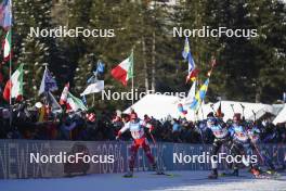 20.01.2024, Antholz, Italy (ITA): Joanna Jakiela (POL), Tuuli Tomingas (EST), (l-r) - IBU World Cup Biathlon, mixed relay, Antholz (ITA). www.nordicfocus.com. © Thibaut/NordicFocus. Every downloaded picture is fee-liable.