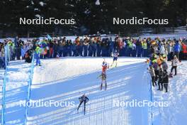 20.01.2024, Antholz, Italy (ITA): Juni Arnekleiv (NOR), Amy Baserga (SUI), Joanna Jakiela (POL), Anna Magnusson (SWE), (l-r) - IBU World Cup Biathlon, mixed relay, Antholz (ITA). www.nordicfocus.com. © Manzoni/NordicFocus. Every downloaded picture is fee-liable.