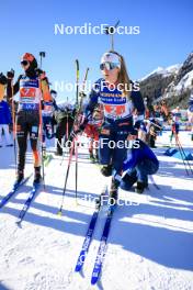 20.01.2024, Antholz, Italy (ITA): Vanessa Voigt (GER), Ingrid Landmark Tandrevold (NOR), (l-r) - IBU World Cup Biathlon, single mixed relay, Antholz (ITA). www.nordicfocus.com. © Manzoni/NordicFocus. Every downloaded picture is fee-liable.
