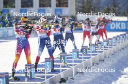 20.01.2024, Antholz, Italy (ITA): Alina Stremous (MDA), Lucie Charvatova (CZE), (l-r) - IBU World Cup Biathlon, single mixed relay, Antholz (ITA). www.nordicfocus.com. © Thibaut/NordicFocus. Every downloaded picture is fee-liable.