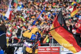 20.01.2024, Antholz, Italy (ITA): Vanessa Voigt (GER), Justus Strelow (GER), (l-r) - IBU World Cup Biathlon, single mixed relay, Antholz (ITA). www.nordicfocus.com. © Manzoni/NordicFocus. Every downloaded picture is fee-liable.
