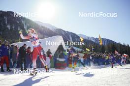 20.01.2024, Antholz, Italy (ITA): Emma Lunder (CAN), Arina Kryukova (KAZ), (l-r) - IBU World Cup Biathlon, single mixed relay, Antholz (ITA). www.nordicfocus.com. © Thibaut/NordicFocus. Every downloaded picture is fee-liable.