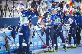20.01.2024, Antholz, Italy (ITA): Khrystyna Dmytrenko (UKR), Lukas Hofer (ITA), (l-r) - IBU World Cup Biathlon, single mixed relay, Antholz (ITA). www.nordicfocus.com. © Thibaut/NordicFocus. Every downloaded picture is fee-liable.