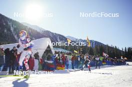 20.01.2024, Antholz, Italy (ITA): Aoi Sato (JPN), Khrystyna Dmytrenko (UKR), (l-r) - IBU World Cup Biathlon, single mixed relay, Antholz (ITA). www.nordicfocus.com. © Thibaut/NordicFocus. Every downloaded picture is fee-liable.