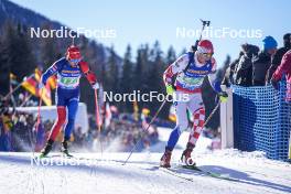 20.01.2024, Antholz, Italy (ITA): Damian Cesnek (SVK), Kresimir Crnkovic (CRO), (l-r) - IBU World Cup Biathlon, single mixed relay, Antholz (ITA). www.nordicfocus.com. © Thibaut/NordicFocus. Every downloaded picture is fee-liable.