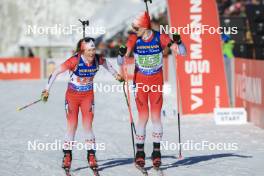 20.01.2024, Antholz, Italy (ITA): Emma Lunder (CAN), Logan Pletz (CAN), (l-r) - IBU World Cup Biathlon, single mixed relay, Antholz (ITA). www.nordicfocus.com. © Manzoni/NordicFocus. Every downloaded picture is fee-liable.