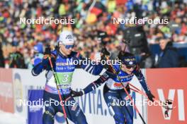 20.01.2024, Antholz, Italy (ITA): Emilien Jacquelin (FRA), Julia Simon (FRA), (l-r) - IBU World Cup Biathlon, single mixed relay, Antholz (ITA). www.nordicfocus.com. © Manzoni/NordicFocus. Every downloaded picture is fee-liable.