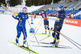 17.01.2024, Antholz, Italy (ITA): Anna Magnusson (SWE), Johannes Lukas (GER), coach Team Sweden (l-r) - IBU World Cup Biathlon, training, Antholz (ITA). www.nordicfocus.com. © Manzoni/NordicFocus. Every downloaded picture is fee-liable.