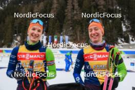 17.01.2024, Antholz, Italy (ITA): Polona Klemencic (SLO), Ziva Klemencic (SLO), (l-r) - IBU World Cup Biathlon, training, Antholz (ITA). www.nordicfocus.com. © Manzoni/NordicFocus. Every downloaded picture is fee-liable.