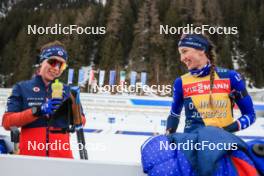 17.01.2024, Antholz, Italy (ITA): Jackie Garso (USA), Deedra Irwin (USA), (l-r) - IBU World Cup Biathlon, training, Antholz (ITA). www.nordicfocus.com. © Manzoni/NordicFocus. Every downloaded picture is fee-liable.