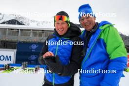 17.01.2024, Antholz, Italy (ITA): Georg Kirchner (ITA), Norbert Baier (GER) IBU TD, (l-r) - IBU World Cup Biathlon, training, Antholz (ITA). www.nordicfocus.com. © Manzoni/NordicFocus. Every downloaded picture is fee-liable.
