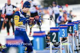 01.03.2024, Oslo, Norway (NOR): Anton Ivarsson (SWE) - IBU World Cup Biathlon, individual men, Oslo (NOR). www.nordicfocus.com. © Manzoni/NordicFocus. Every downloaded picture is fee-liable.