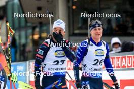02.03.2024, Oslo, Norway (NOR): Antonin Guigonnat (FRA), Campbell Wright (USA), (l-r) - IBU World Cup Biathlon, mass men, Oslo (NOR). www.nordicfocus.com. © Manzoni/NordicFocus. Every downloaded picture is fee-liable.