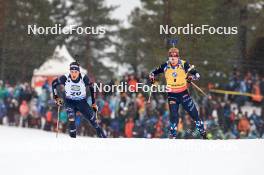 02.03.2024, Oslo, Norway (NOR): Didier Bionaz (ITA), Johannes Thingnes Boe (NOR), (l-r) - IBU World Cup Biathlon, mass men, Oslo (NOR). www.nordicfocus.com. © Manzoni/NordicFocus. Every downloaded picture is fee-liable.