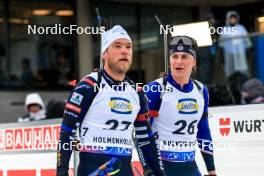 02.03.2024, Oslo, Norway (NOR): Antonin Guigonnat (FRA), Campbell Wright (USA), (l-r) - IBU World Cup Biathlon, mass men, Oslo (NOR). www.nordicfocus.com. © Manzoni/NordicFocus. Every downloaded picture is fee-liable.