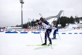 02.03.2024, Oslo, Norway (NOR): Quentin Fillon Maillet (FRA), Antonin Guigonnat (FRA), (l-r) - IBU World Cup Biathlon, mass men, Oslo (NOR). www.nordicfocus.com. © Manzoni/NordicFocus. Every downloaded picture is fee-liable.
