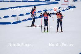 03.03.2024, Oslo, Norway (NOR): Quentin Fillon Maillet (FRA), Fabien Claude (FRA), (l-r) - IBU World Cup Biathlon, mixed relay, Oslo (NOR). www.nordicfocus.com. © Manzoni/NordicFocus. Every downloaded picture is fee-liable.