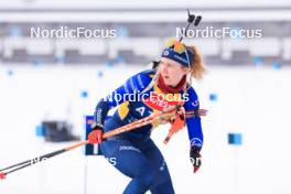 28.02.2024, Oslo, Norway (NOR): Chloe Levins (USA) - IBU World Cup Biathlon, training, Oslo (NOR). www.nordicfocus.com. © Manzoni/NordicFocus. Every downloaded picture is fee-liable.