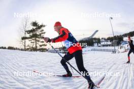 28.02.2024, Oslo, Norway (NOR): Peter Blom (SWE), Madshus Race Service - IBU World Cup Biathlon, training, Oslo (NOR). www.nordicfocus.com. © Manzoni/NordicFocus. Every downloaded picture is fee-liable.