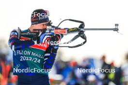 28.02.2024, Oslo, Norway (NOR): Quentin Fillon Maillet (FRA) - IBU World Cup Biathlon, training, Oslo (NOR). www.nordicfocus.com. © Manzoni/NordicFocus. Every downloaded picture is fee-liable.