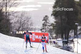 28.02.2024, Oslo, Norway (NOR): Elia Zeni (ITA), Kresimir Crnkovic (CRO), (l-r) - IBU World Cup Biathlon, training, Oslo (NOR). www.nordicfocus.com. © Manzoni/NordicFocus. Every downloaded picture is fee-liable.