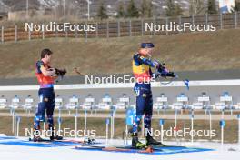 10.03.2024, Soldier Hollow, United States of America (USA): Sturla Holm Laegreid (NOR), Johannes Thingnes Boe (NOR), (l-r) - IBU World Cup Biathlon, pursuit men, Soldier Hollow (USA). www.nordicfocus.com. © Manzoni/NordicFocus. Every downloaded picture is fee-liable.