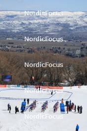 08.03.2024, Soldier Hollow, United States of America (USA): Event Feature: Overview over the stadium with the relay field at the start - IBU World Cup Biathlon, relay men, Soldier Hollow (USA). www.nordicfocus.com. © Manzoni/NordicFocus. Every downloaded picture is fee-liable.