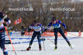 08.03.2024, Soldier Hollow, United States of America (USA): Campbell Wright (USA), Sean Doherty (USA), (l-r) - IBU World Cup Biathlon, relay men, Soldier Hollow (USA). www.nordicfocus.com. © Manzoni/NordicFocus. Every downloaded picture is fee-liable.