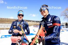 08.03.2024, Soldier Hollow, United States of America (USA): Lukas Hofer (ITA), Didier Bionaz (ITA), (l-r) - IBU World Cup Biathlon, relay men, Soldier Hollow (USA). www.nordicfocus.com. © Manzoni/NordicFocus. Every downloaded picture is fee-liable.
