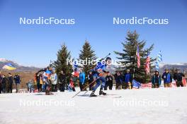 08.03.2024, Soldier Hollow, United States of America (USA): Justus Strelow (GER), Vincent Bonacci (USA), (l-r) - IBU World Cup Biathlon, relay men, Soldier Hollow (USA). www.nordicfocus.com. © Manzoni/NordicFocus. Every downloaded picture is fee-liable.