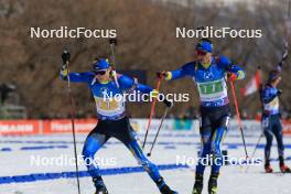 08.03.2024, Soldier Hollow, United States of America (USA): Vitalii Mandzyn (UKR), Dmytro Pidruchnyi (UKR), (l-r) - IBU World Cup Biathlon, relay men, Soldier Hollow (USA). www.nordicfocus.com. © Manzoni/NordicFocus. Every downloaded picture is fee-liable.
