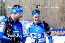 08.03.2024, Soldier Hollow, United States of America (USA): Rene Zahkna (EST), Raido Raenkel (EST), (l-r) - IBU World Cup Biathlon, relay men, Soldier Hollow (USA). www.nordicfocus.com. © Manzoni/NordicFocus. Every downloaded picture is fee-liable.