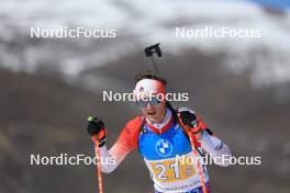 08.03.2024, Soldier Hollow, United States of America (USA): Logan Pletz (CAN) - IBU World Cup Biathlon, relay men, Soldier Hollow (USA). www.nordicfocus.com. © Manzoni/NordicFocus. Every downloaded picture is fee-liable.