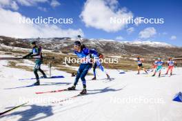 08.03.2024, Soldier Hollow, United States of America (USA): Tomas Kaukenas (LTU), Vincent Bonacci (USA), (l-r) - IBU World Cup Biathlon, relay men, Soldier Hollow (USA). www.nordicfocus.com. © Manzoni/NordicFocus. Every downloaded picture is fee-liable.