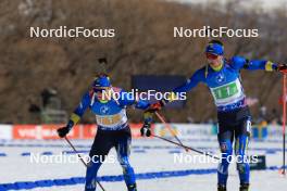 08.03.2024, Soldier Hollow, United States of America (USA): Vitalii Mandzyn (UKR), Dmytro Pidruchnyi (UKR), (l-r) - IBU World Cup Biathlon, relay men, Soldier Hollow (USA). www.nordicfocus.com. © Manzoni/NordicFocus. Every downloaded picture is fee-liable.