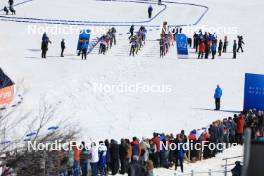08.03.2024, Soldier Hollow, United States of America (USA): Event Feature: Overview over the stadium with the relay field at the start - IBU World Cup Biathlon, relay men, Soldier Hollow (USA). www.nordicfocus.com. © Manzoni/NordicFocus. Every downloaded picture is fee-liable.