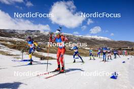 08.03.2024, Soldier Hollow, United States of America (USA): Viktor Brandt (SWE), Dominic Unterweger (AUT), (l-r) - IBU World Cup Biathlon, relay men, Soldier Hollow (USA). www.nordicfocus.com. © Manzoni/NordicFocus. Every downloaded picture is fee-liable.