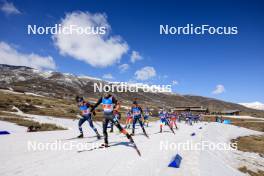 08.03.2024, Soldier Hollow, United States of America (USA): Sturla Holm Laegreid (NOR), Justus Strelow (GER), Fabien Claude (FRA), (l-r) - IBU World Cup Biathlon, relay men, Soldier Hollow (USA). www.nordicfocus.com. © Manzoni/NordicFocus. Every downloaded picture is fee-liable.