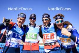08.03.2024, Soldier Hollow, United States of America (USA): Jake Brown (USA), Sean Doherty (USA), Vincent Bonacci (USA), Campbell Wright (USA), (l-r) - IBU World Cup Biathlon, relay men, Soldier Hollow (USA). www.nordicfocus.com. © Manzoni/NordicFocus. Every downloaded picture is fee-liable.