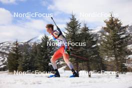 08.03.2024, Soldier Hollow, United States of America (USA): Sebastian Stalder (SUI) - IBU World Cup Biathlon, relay men, Soldier Hollow (USA). www.nordicfocus.com. © Manzoni/NordicFocus. Every downloaded picture is fee-liable.