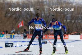 08.03.2024, Soldier Hollow, United States of America (USA): Campbell Wright (USA), Sean Doherty (USA), (l-r) - IBU World Cup Biathlon, relay men, Soldier Hollow (USA). www.nordicfocus.com. © Manzoni/NordicFocus. Every downloaded picture is fee-liable.